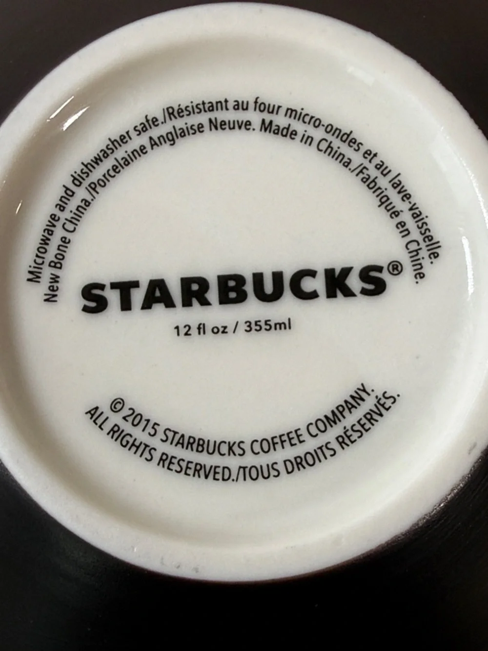 NWT Starbucks Checkerboard Ceramic Coffee Mug - Neutral Tones, 12 Oz